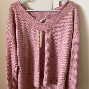 NWT!! Cyrus Waffle Knit Top
